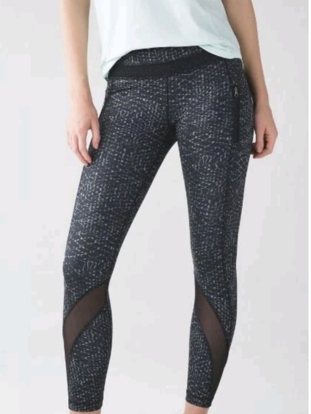 Lululemon Inspire Tight II (Mesh)Samba Snake Battleship Size 8